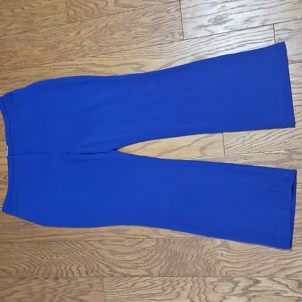 Chico’s Polyester Rayon Stretch Flare Leg Pants Blue Size 2